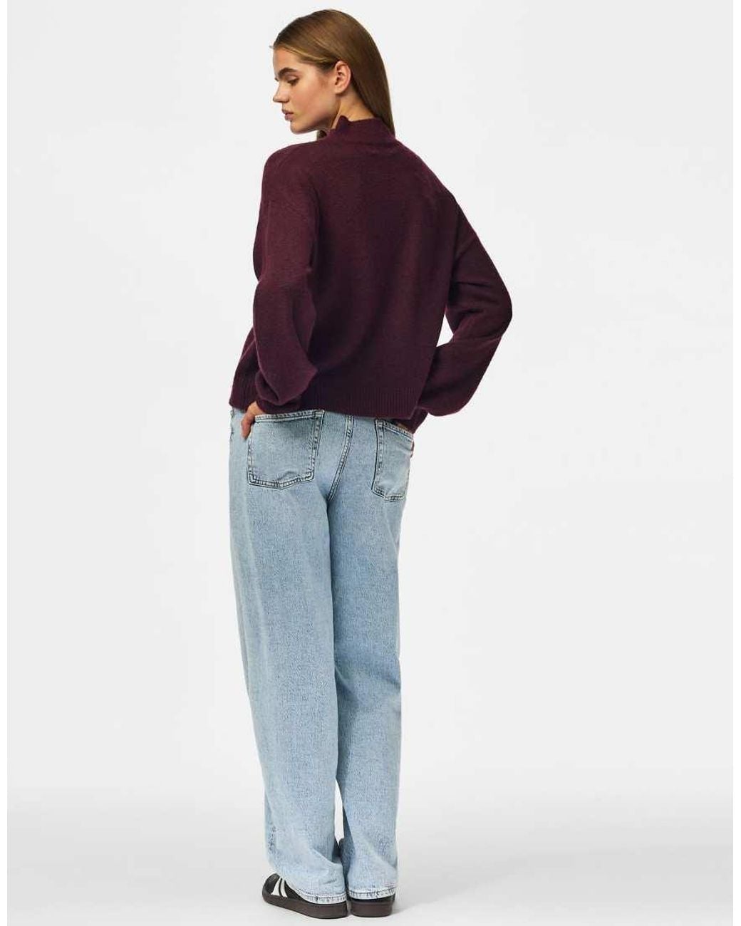 Pieces Purple Pullover