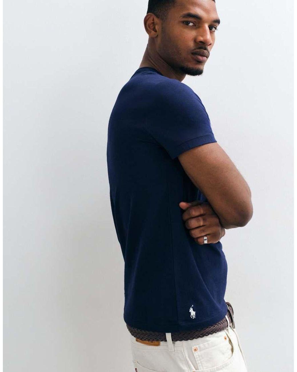 Polo Ralph Lauren Blue Heritage Varsity Print Slim Fit T-Shirt for men