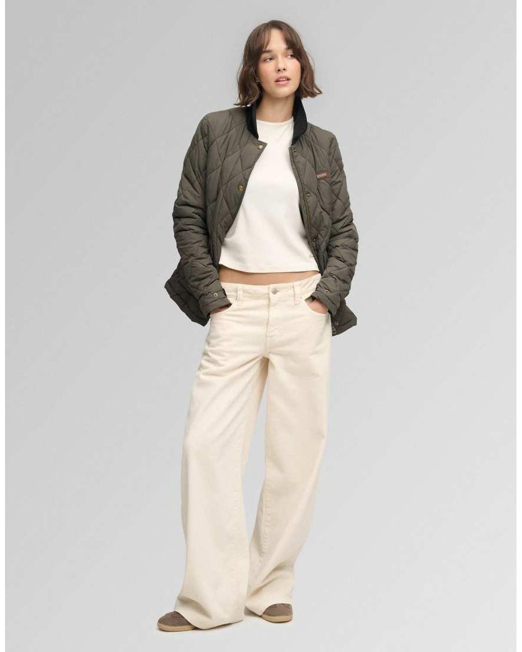 Superdry Gray Cord Trimmed Liner Jacket