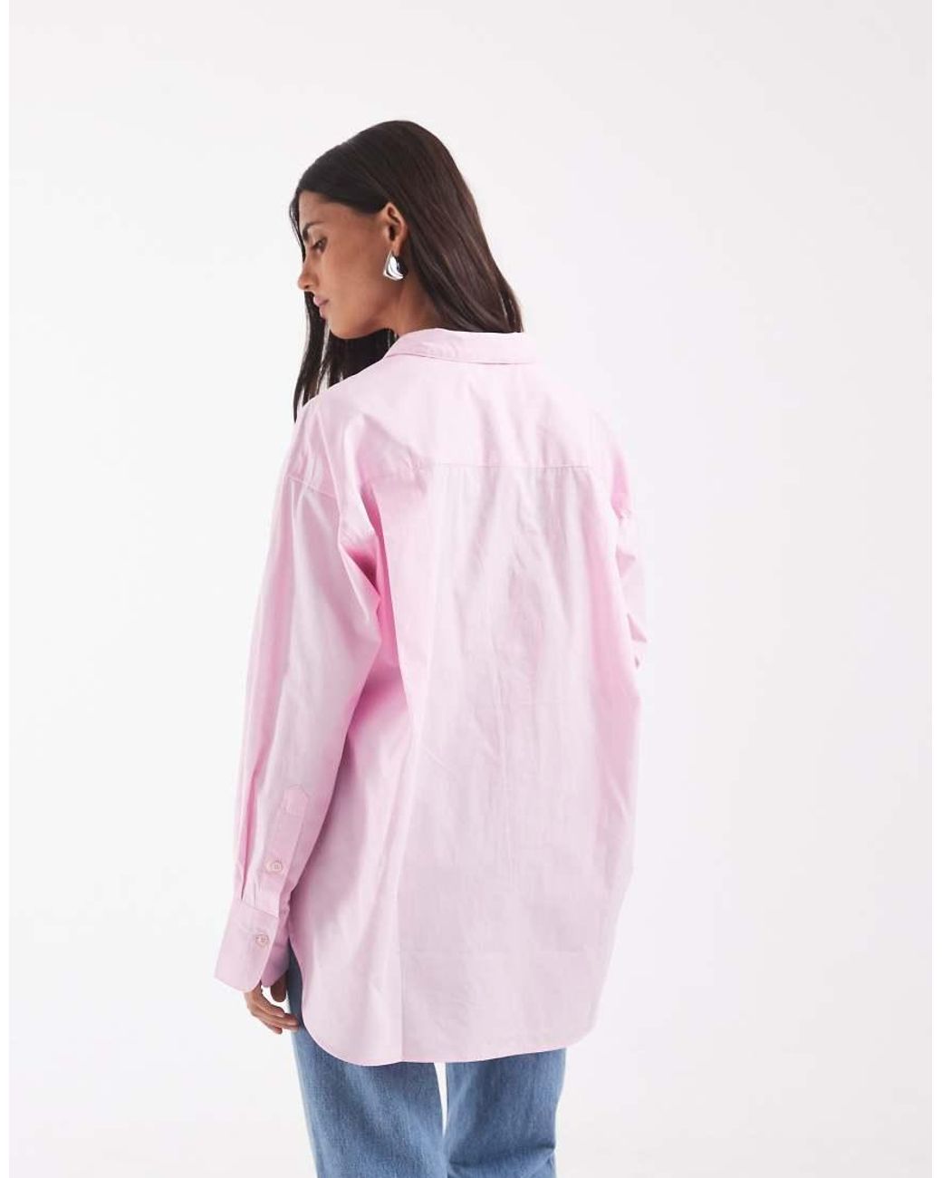 JJXX Pink Jamie Oversized Poplin Shirt