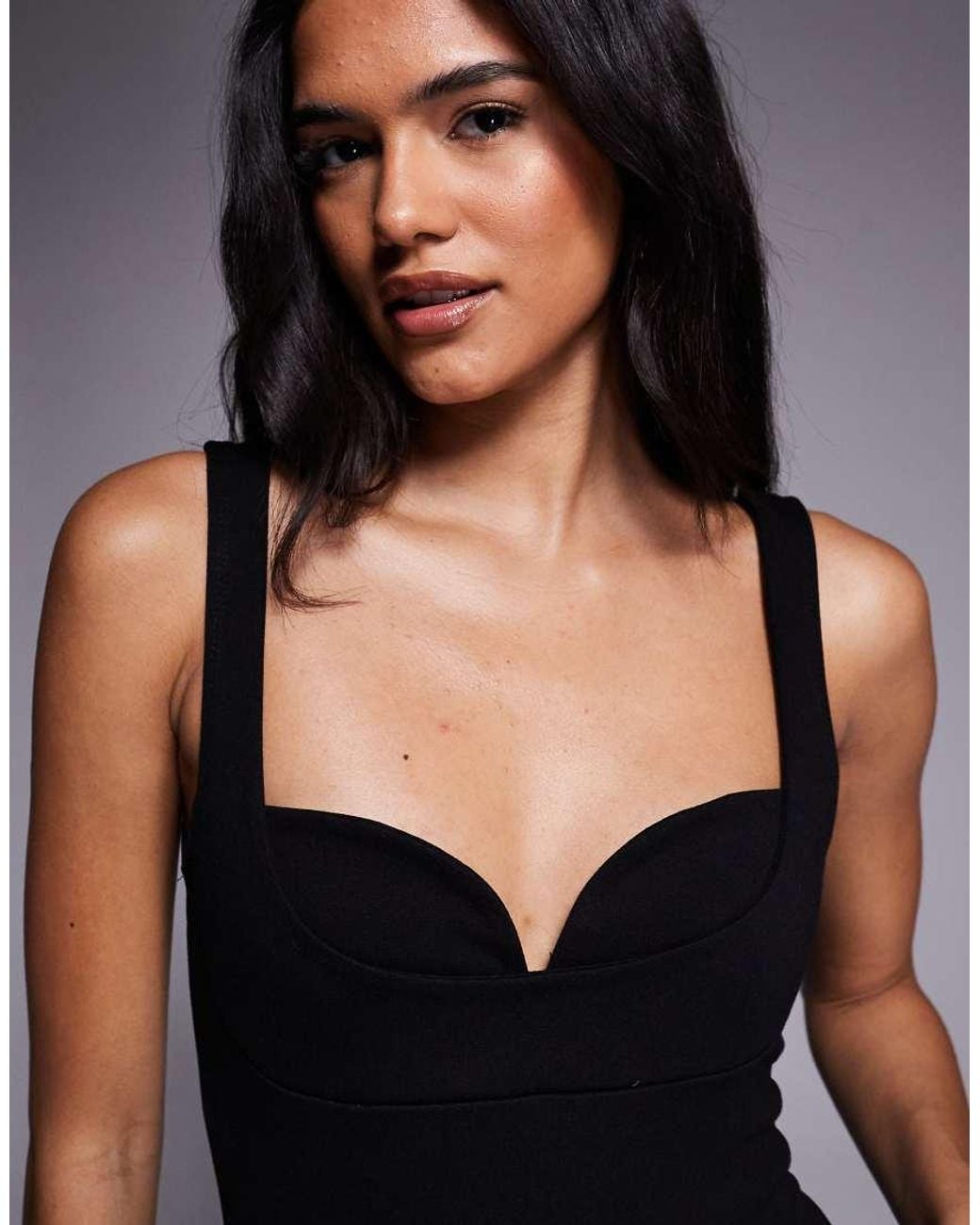 ASOS Black Layered Cupped Bodysuit