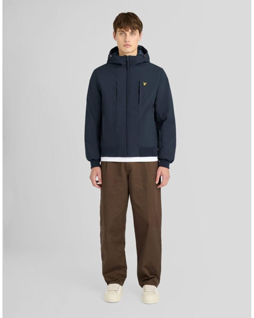 Lyle & Scott Blue Mid Jackets Wadded Softshell Jacket for men