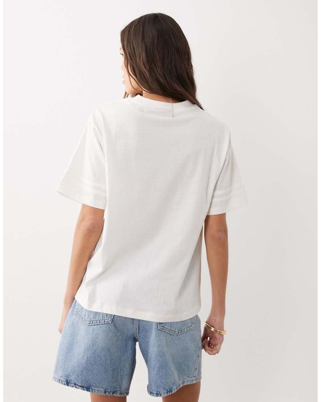 ASOS White Oversized Football T-shirt With Raised 86 Varsity Graphic
