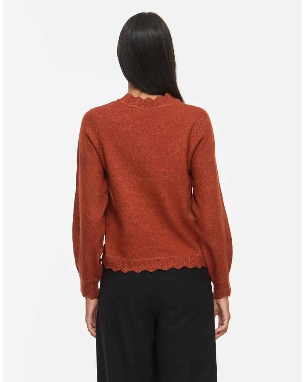 Vila Red Knitted Pullover