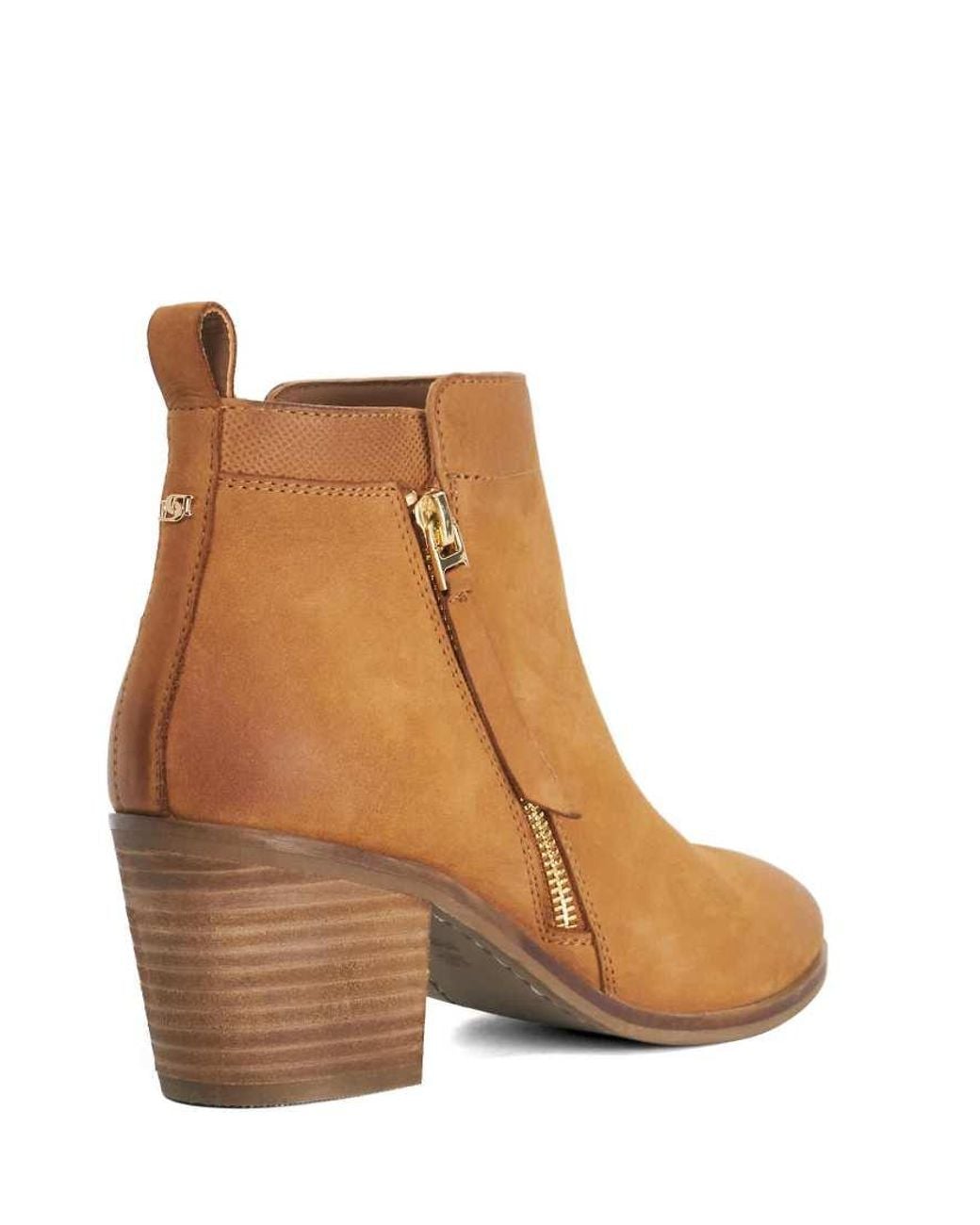 Dune Brown Paicing Ankle Boots