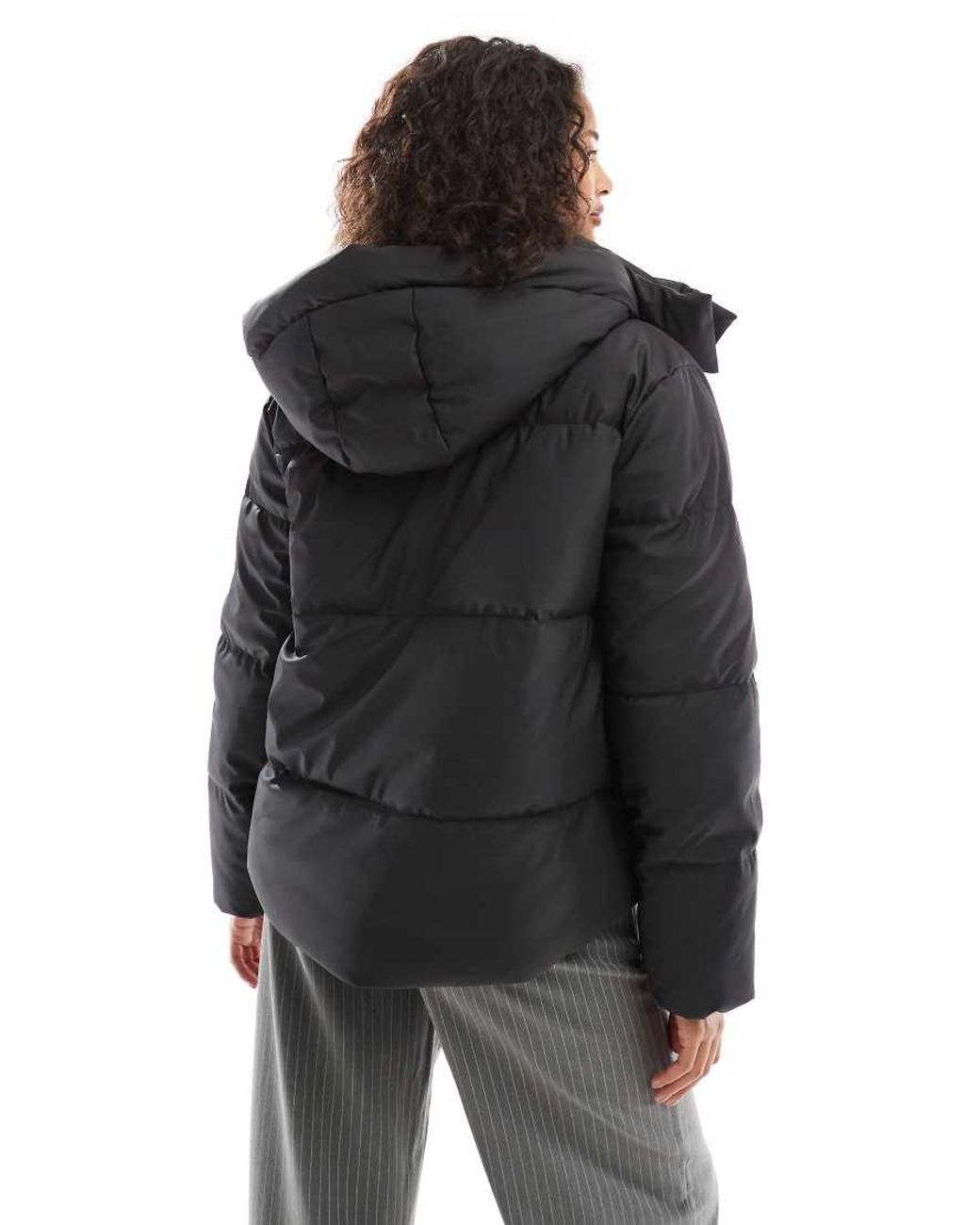 Vero Moda Black Short Coated Padded Jacket