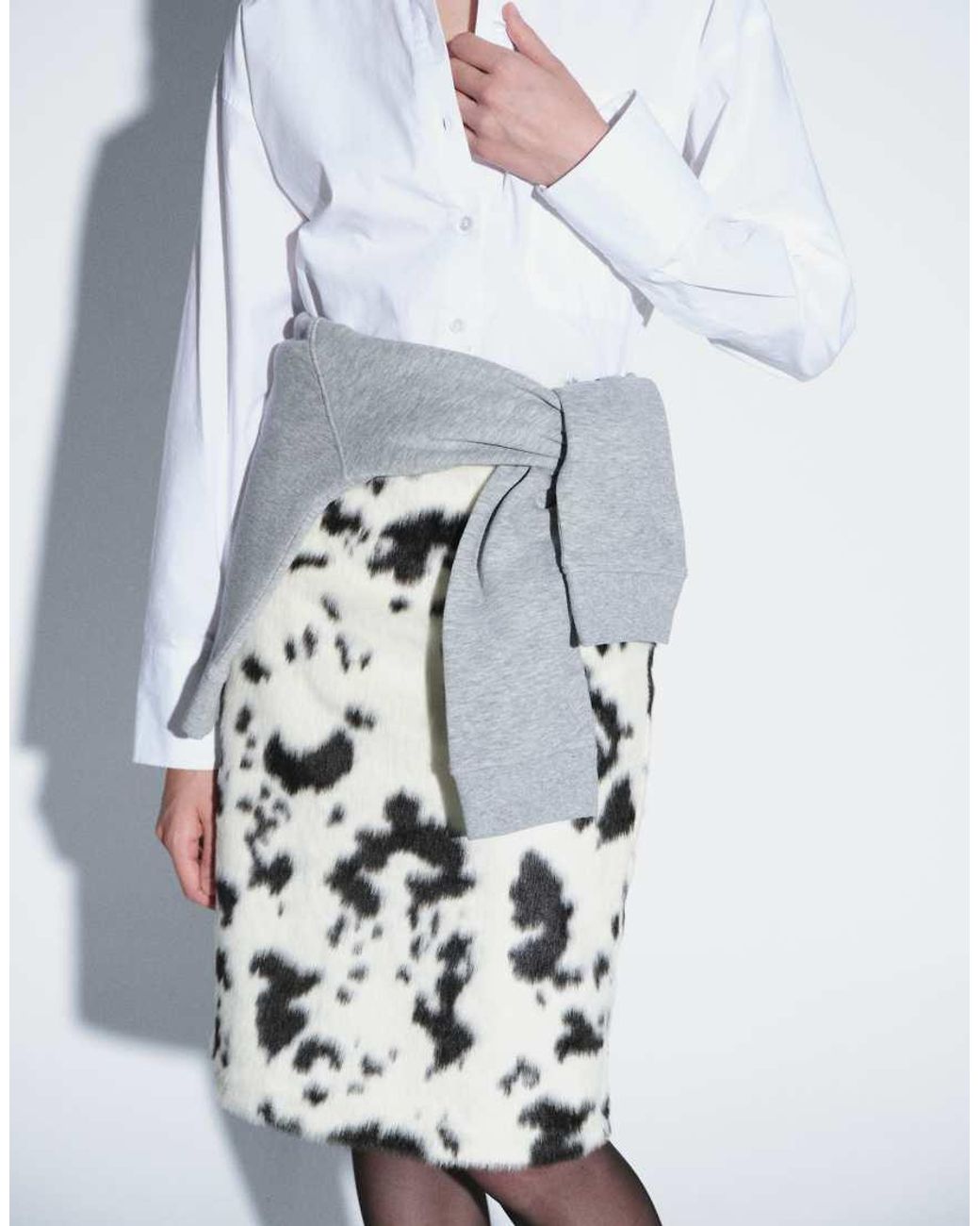 ASOS White Midi Pencil Skirt