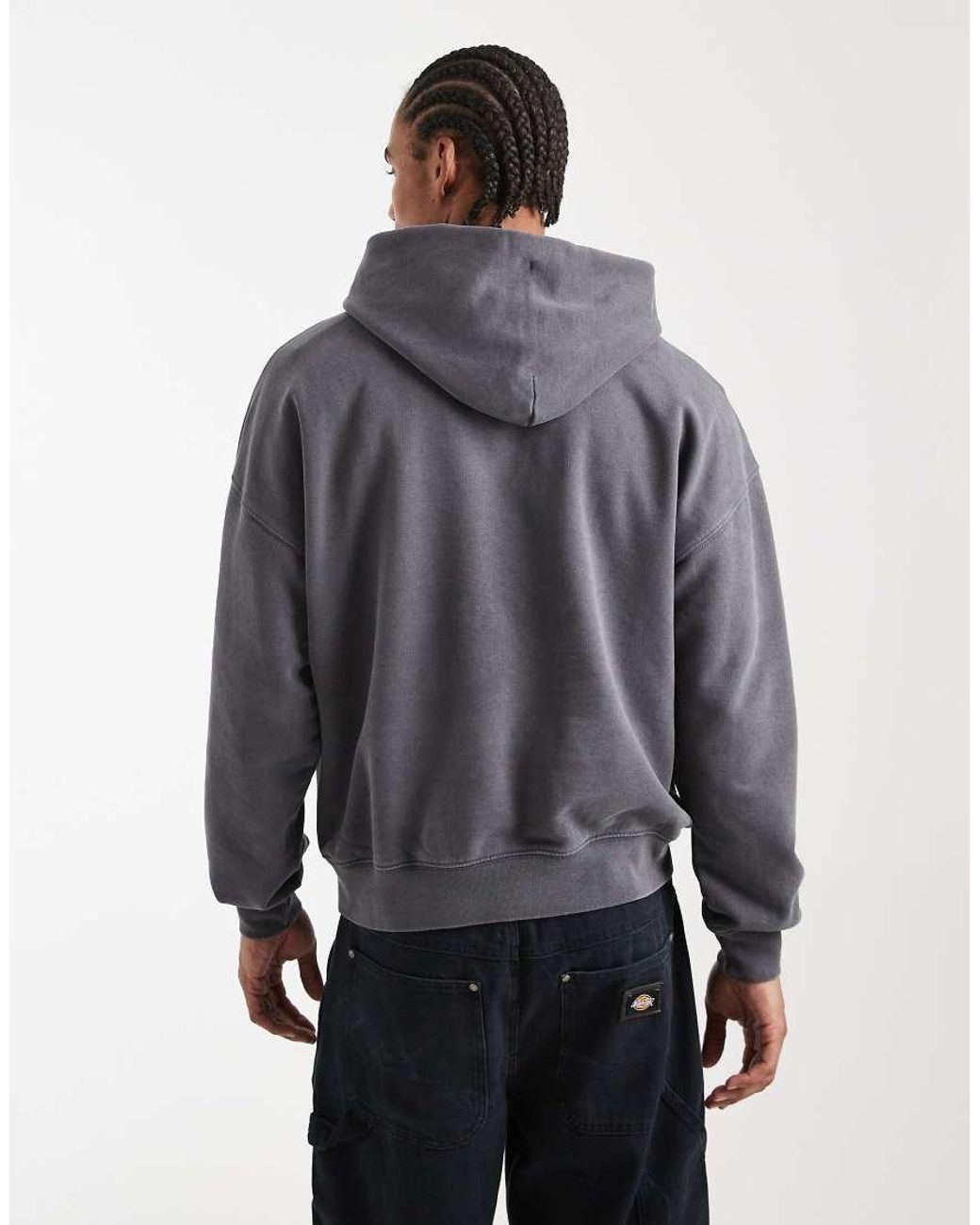Levi's Gray Two Horse Logo Boxy Hoodie for men