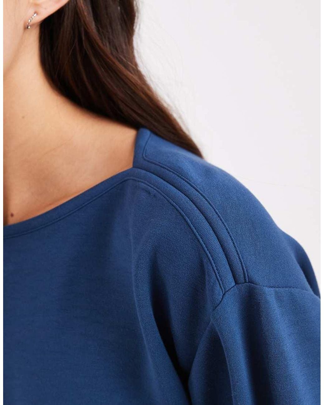 Vero Moda Blue Soft Jersey Boat Neck Sweatshirt Co-ord