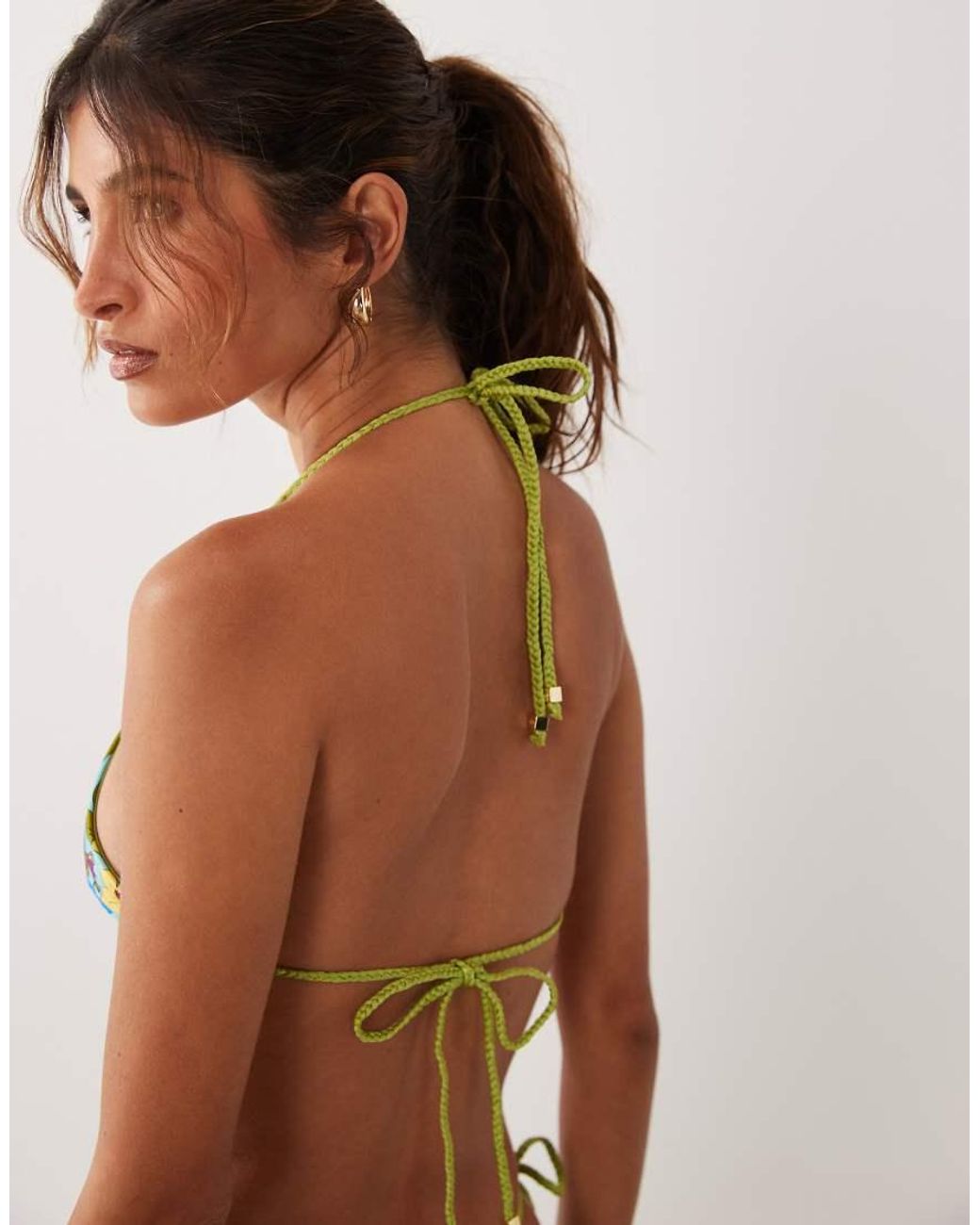VDM The Label Blue Reversible Triangle Bikini Top