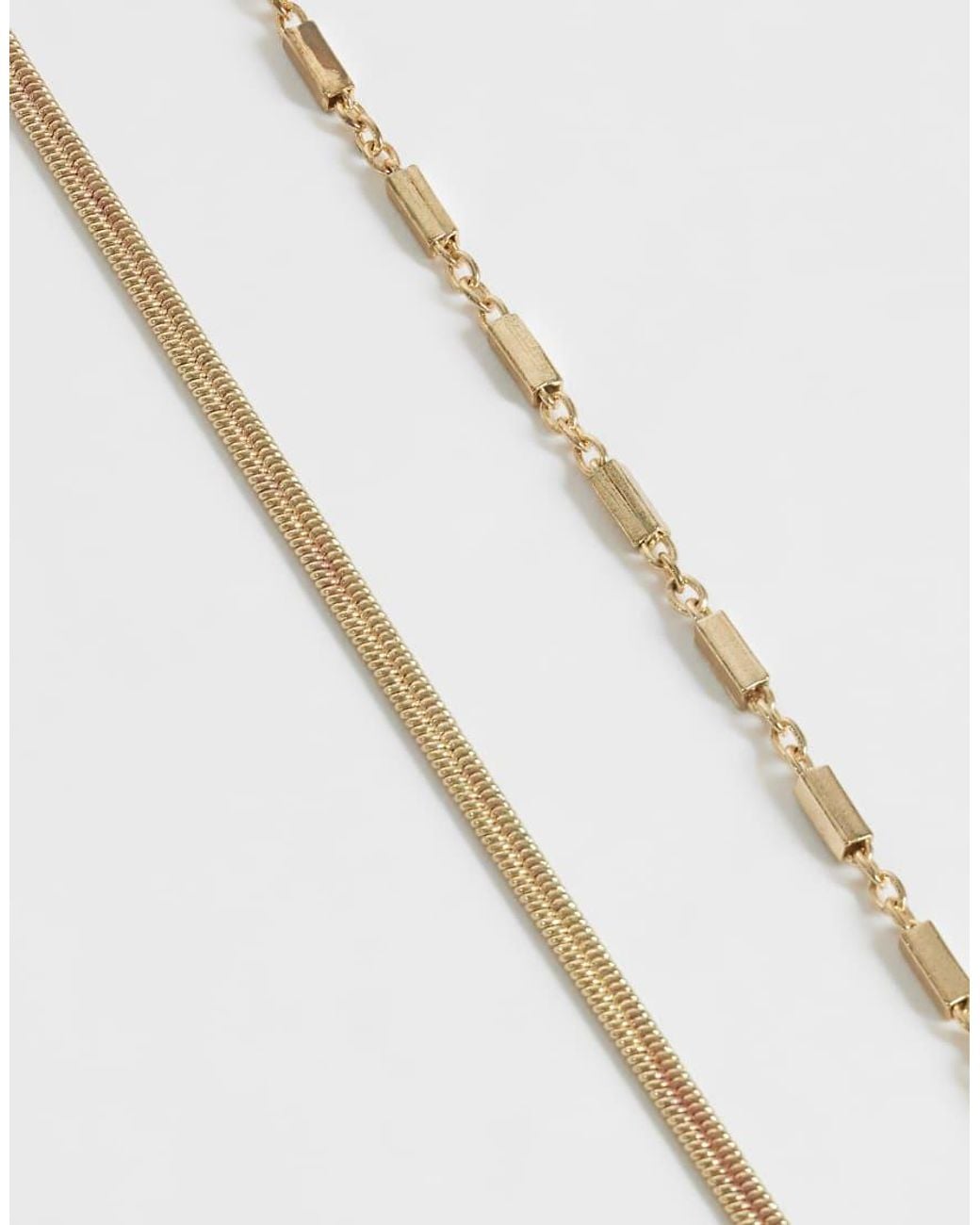 ASOS Natural 2 Pack Chain Bracelet for men