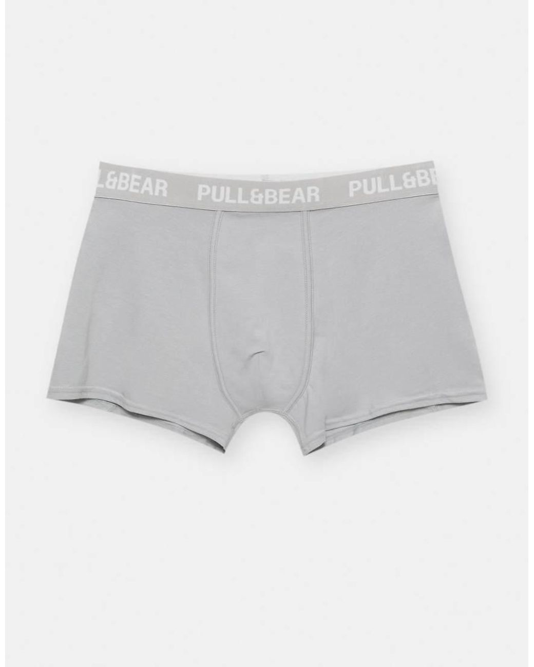 Pull&Bear Gray Pack Of 3 Boxers for men