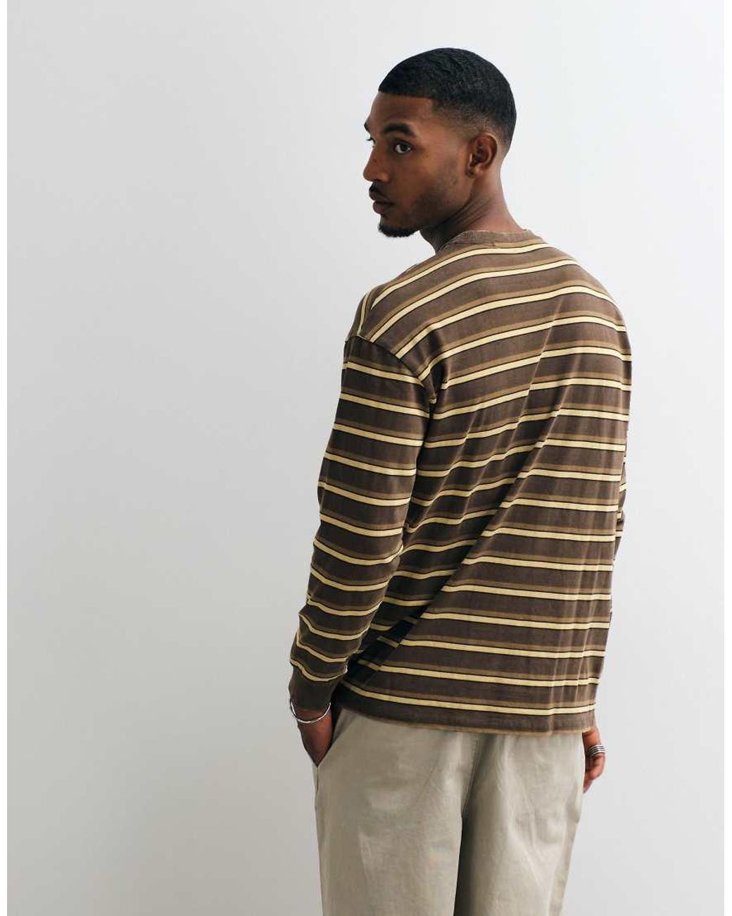 Blend Metallic 100% Cotton Regular Fit Long Sleeve T-shirt for men