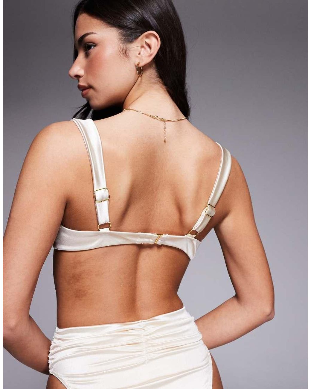 ASOS White Bridie Underwire Padded Bikini Top