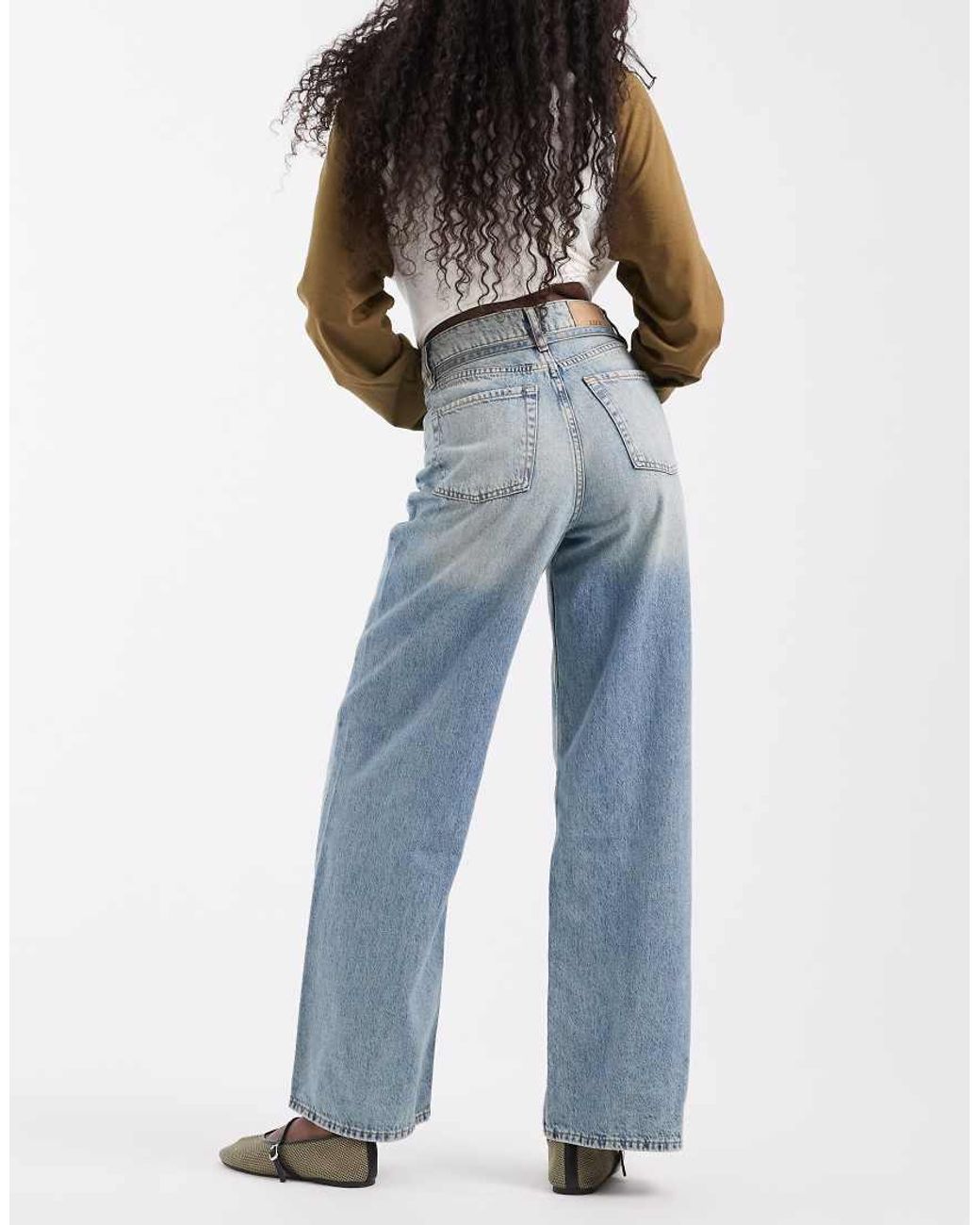 JJXX Blue Tokyo Wide Fit Jeans With Drawstring Belt