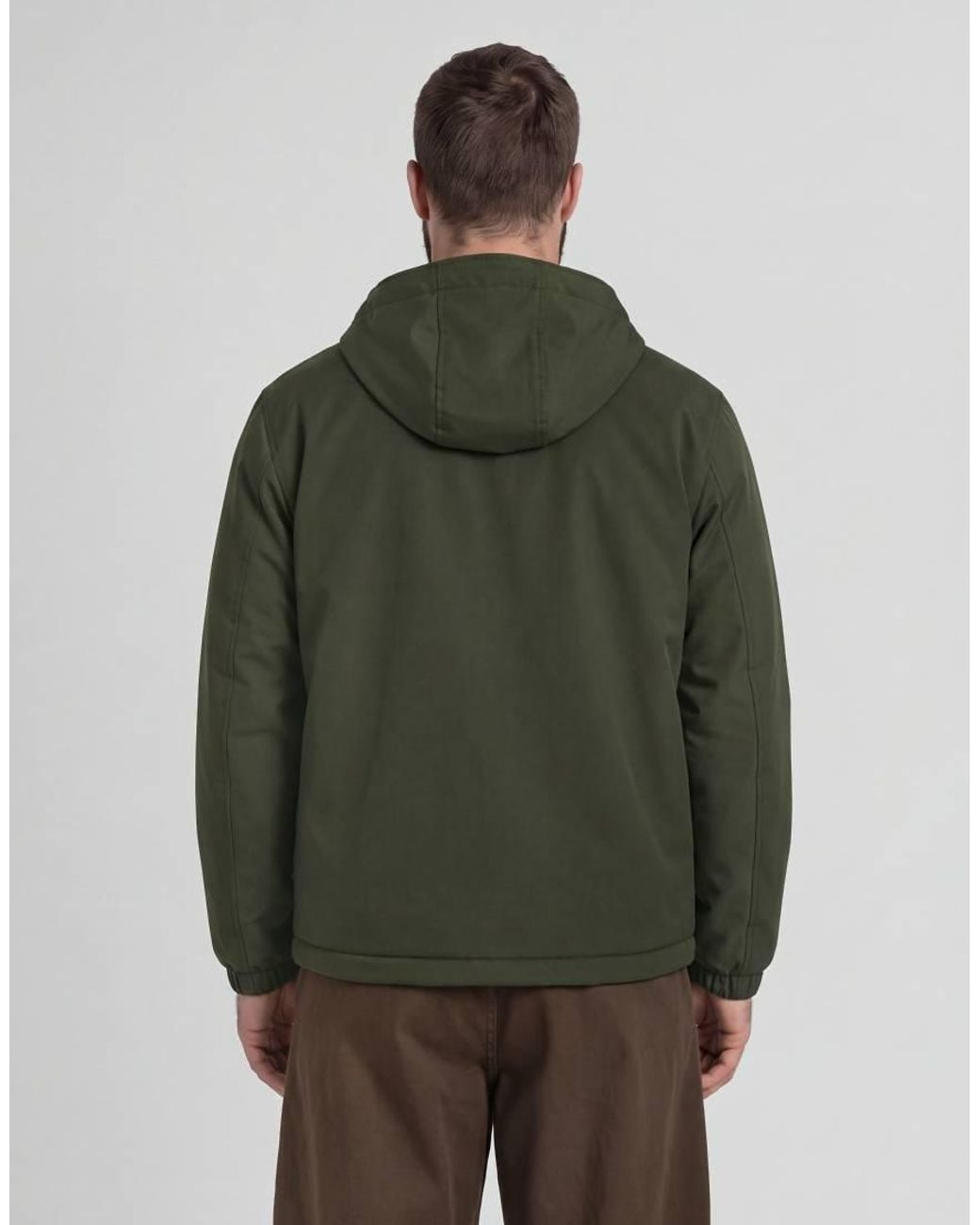 Lyle & Scott Green Mid Jackets Padded Hooded Zip Through Jacket for men