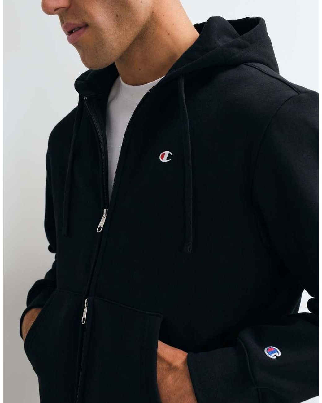 Champion Blue Modern Heritage Full Zip Hoodie for men