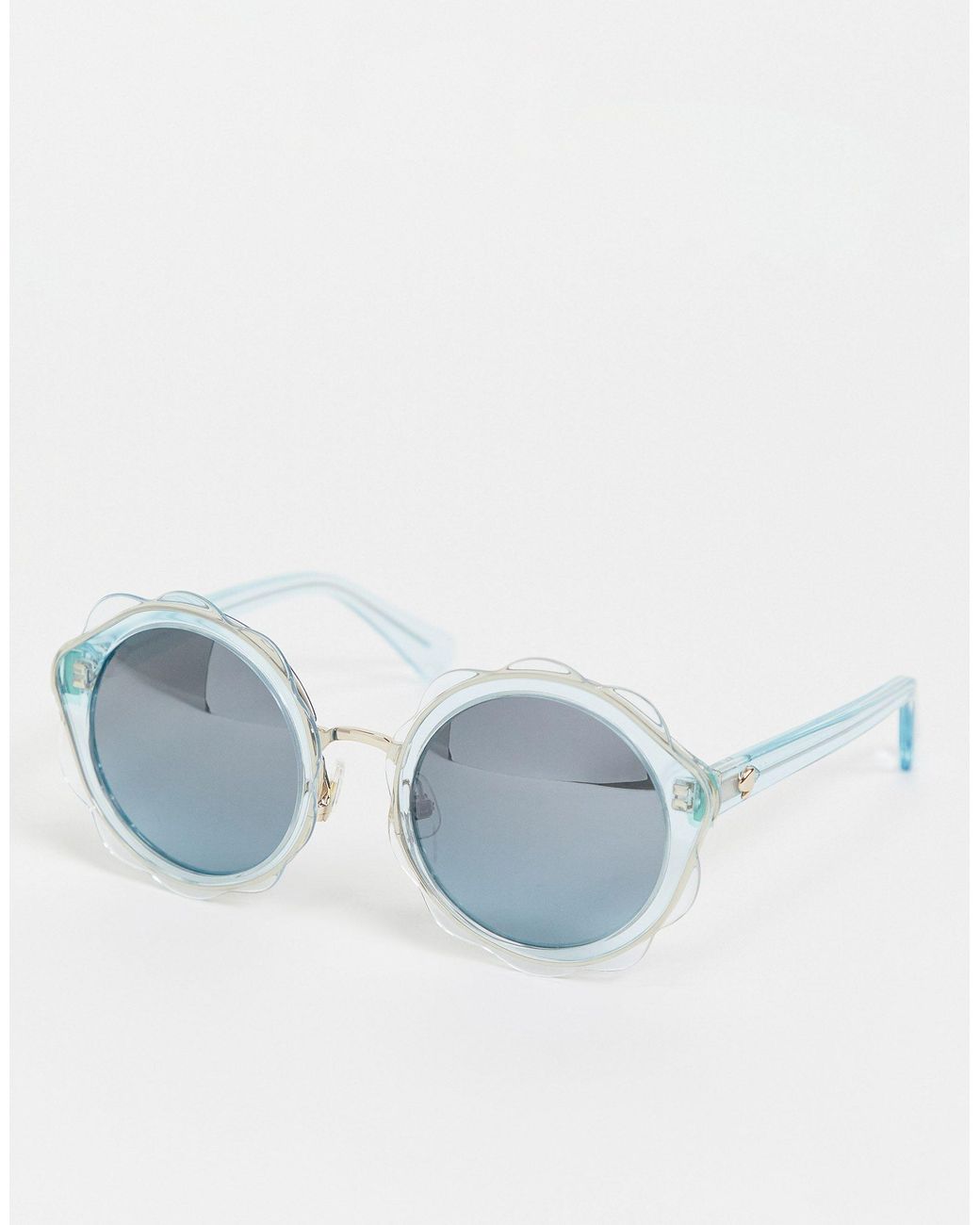 Kate Spade Karrie Flower Lens Sunglasses in Silver (Metallic) Lyst
