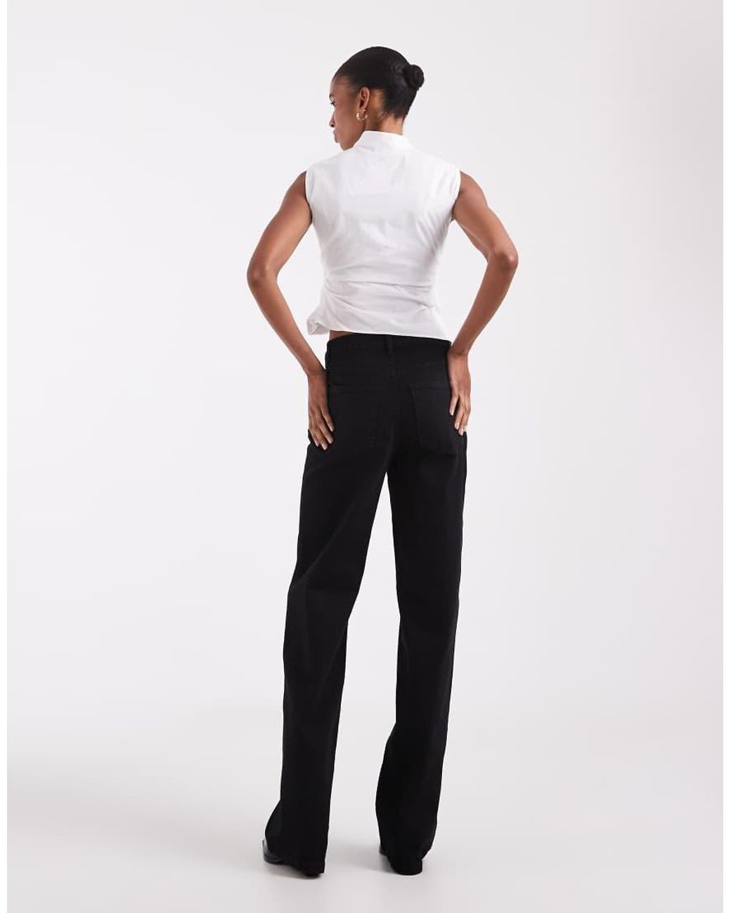 Vero Moda White High Rise Wide Leg Jeans