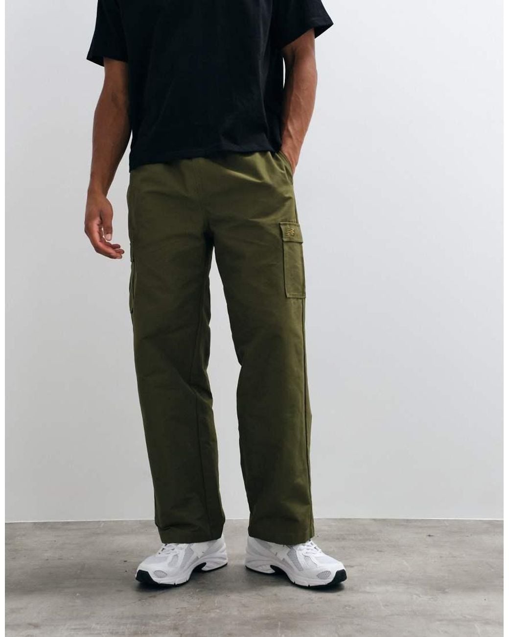 New Balance Green Woven Cargo Pant for men
