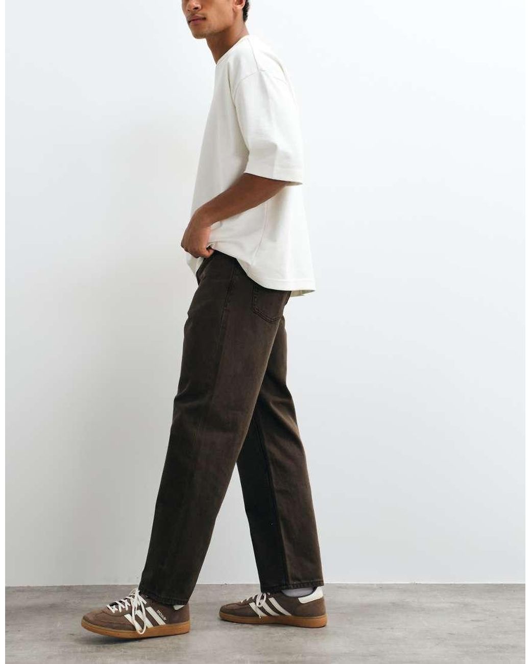 SELECTED White Ray Loose Fit Jeans for men