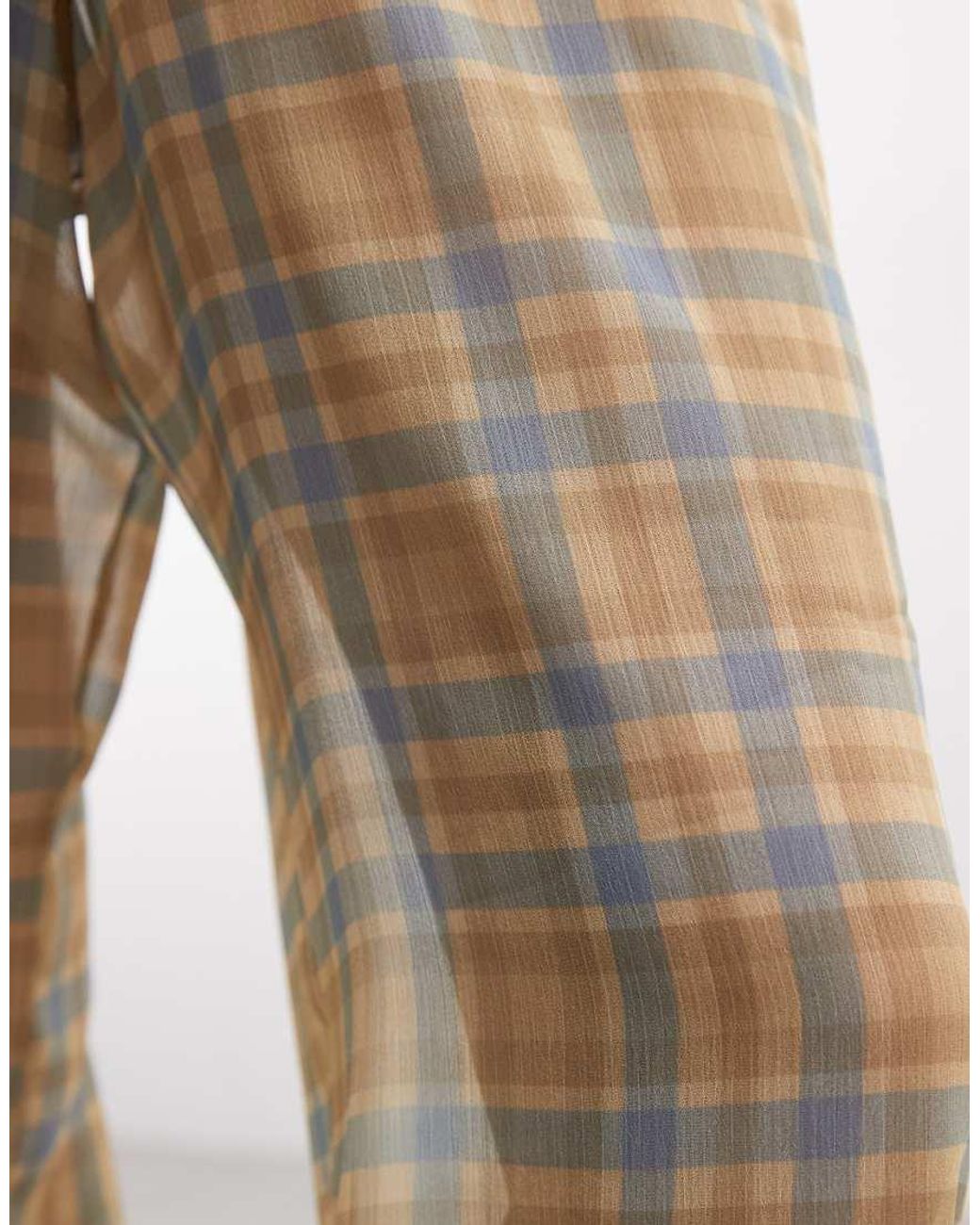 Reclaimed Vintage Natural Sheer Wide Leg Trouser