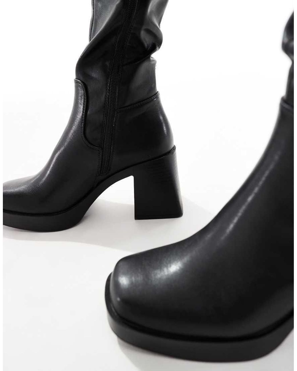 Schuh Blue Doja Chunky Knee Boots