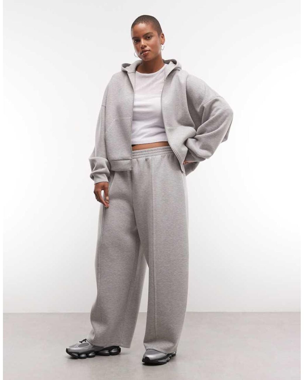 ASOS Gray Asos Design Curve Zip Up Hoodie