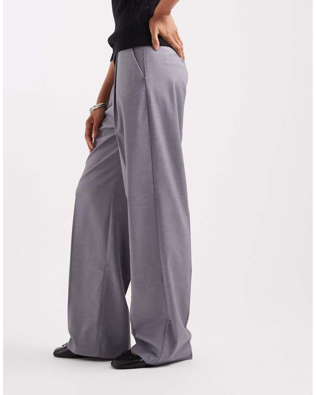 JJXX Purple Wide Leg Tailored Trouser