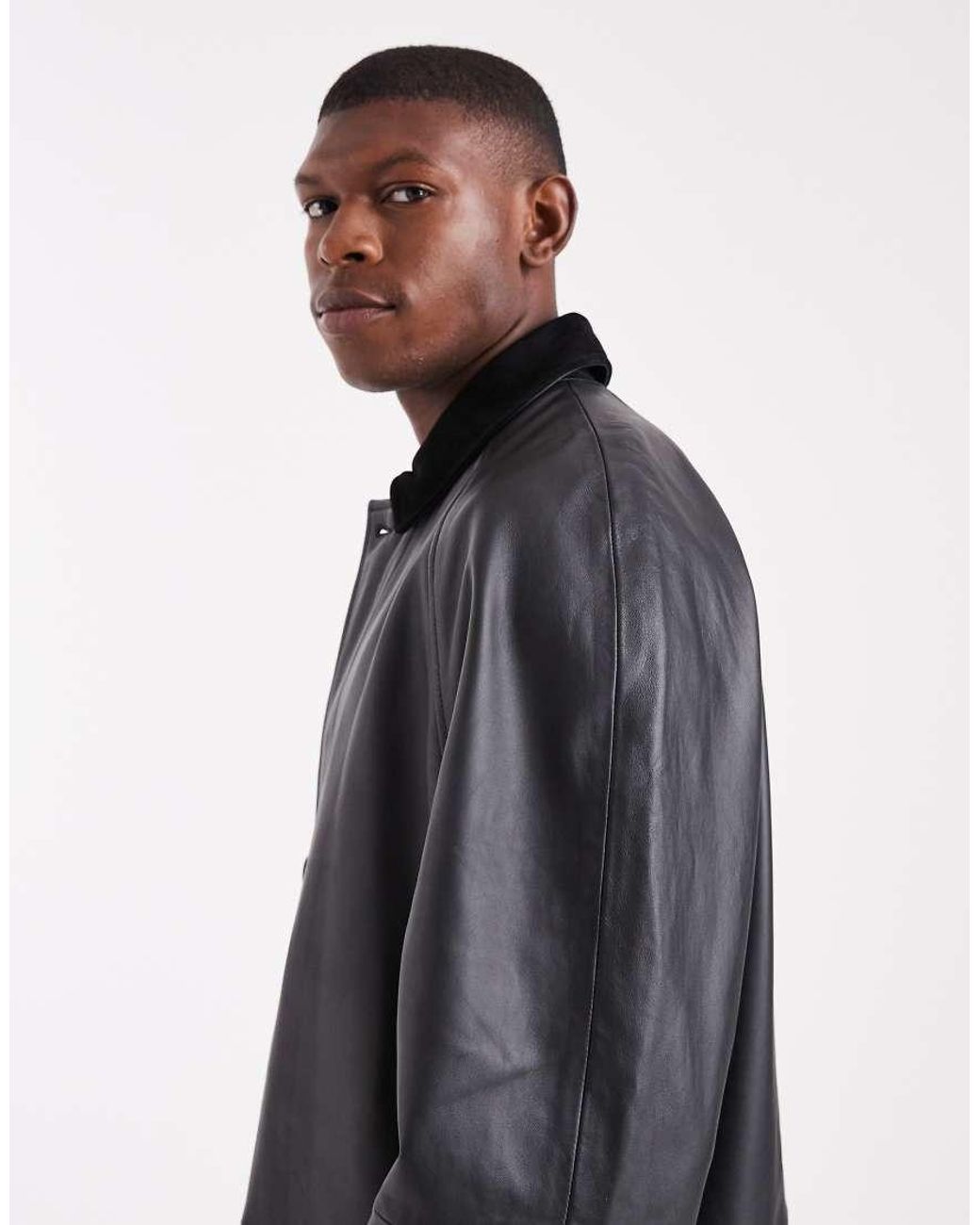 ASOS Blue Mid Length Coach Jacket for men