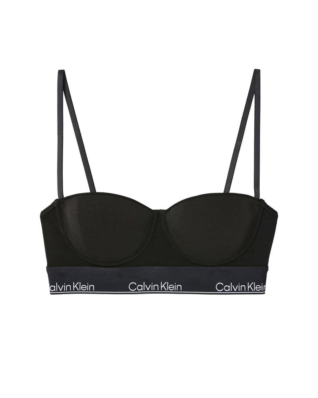 Calvin Klein Black Icon Cotton Modal Lightly Lined Balconette Bra