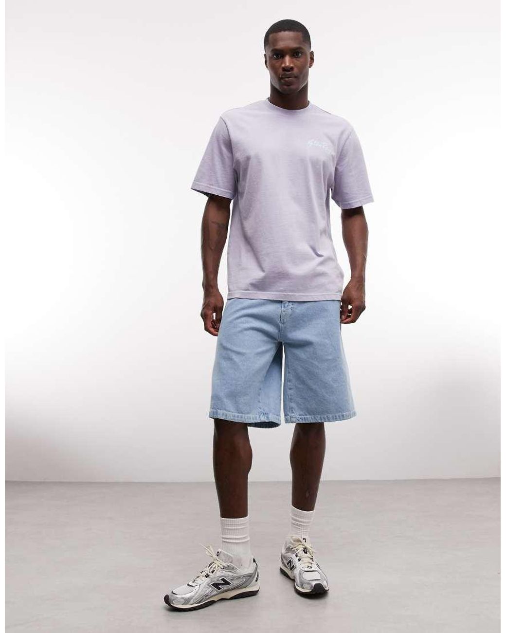 Stan Ray Purple Logo Short Sleeve T-shirt With Back Print for men