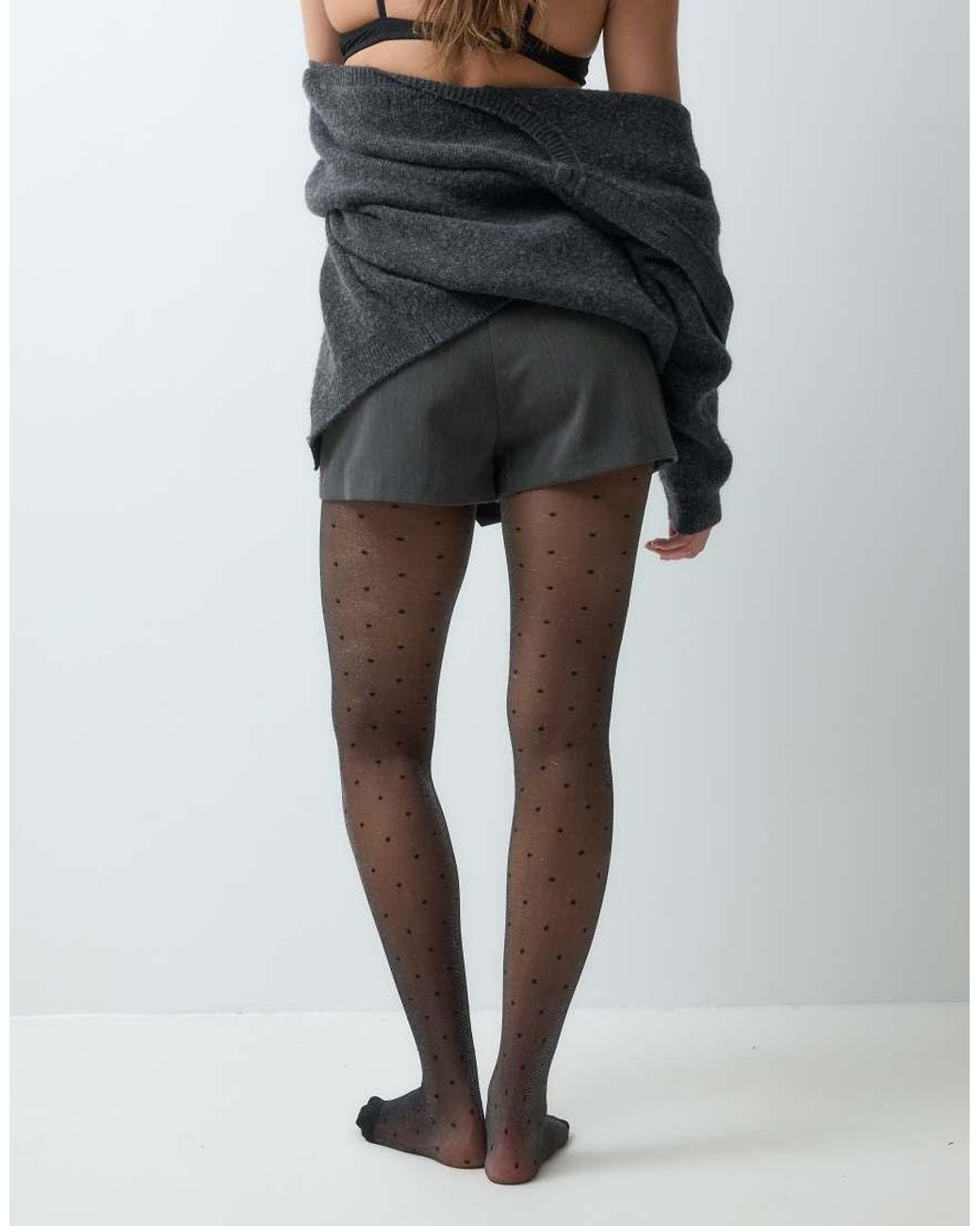Pieces Black Polka Dot Glitter Tights