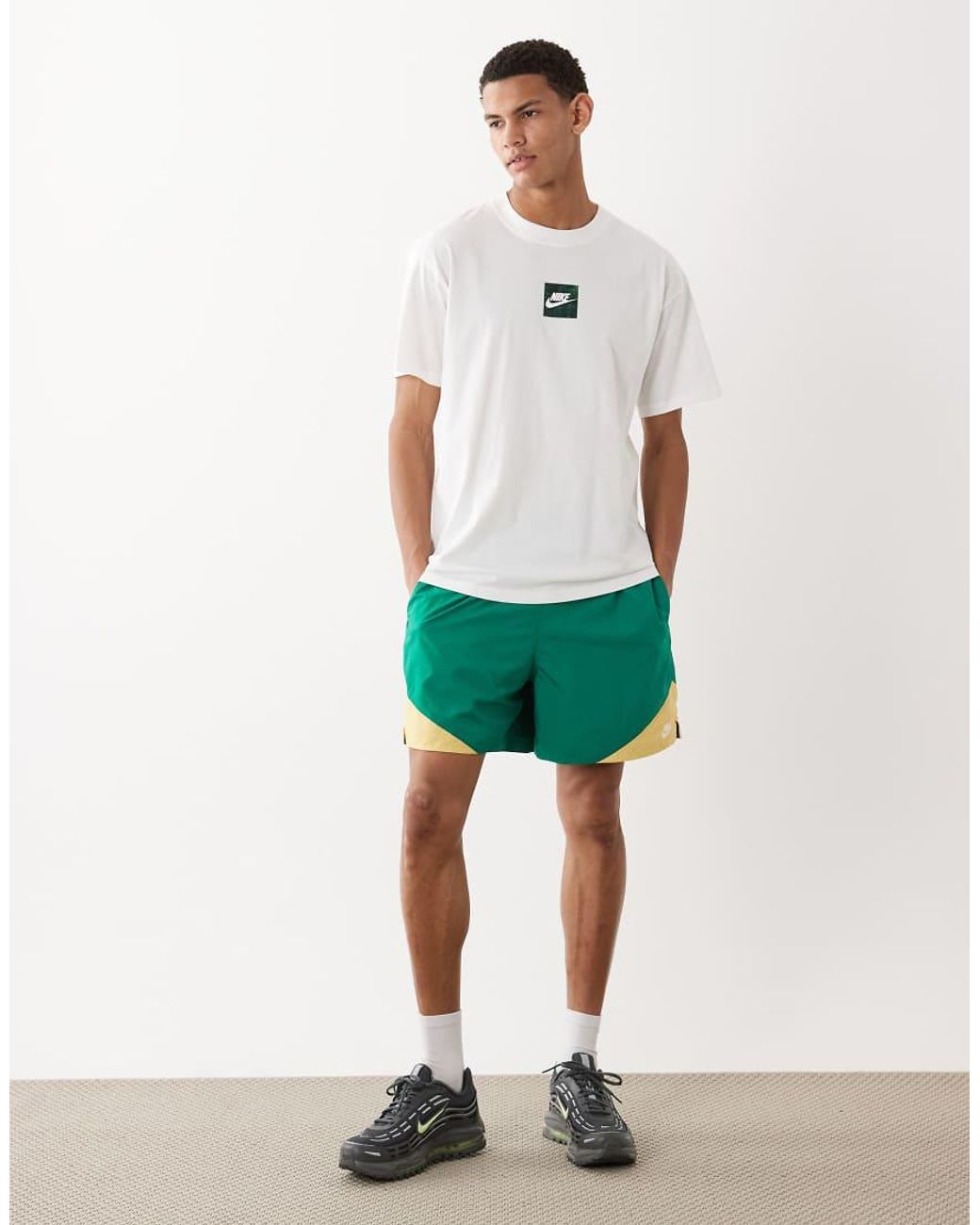 Nike Green Swoosh Sci-Fi Backprint Logo T-Shirt for men