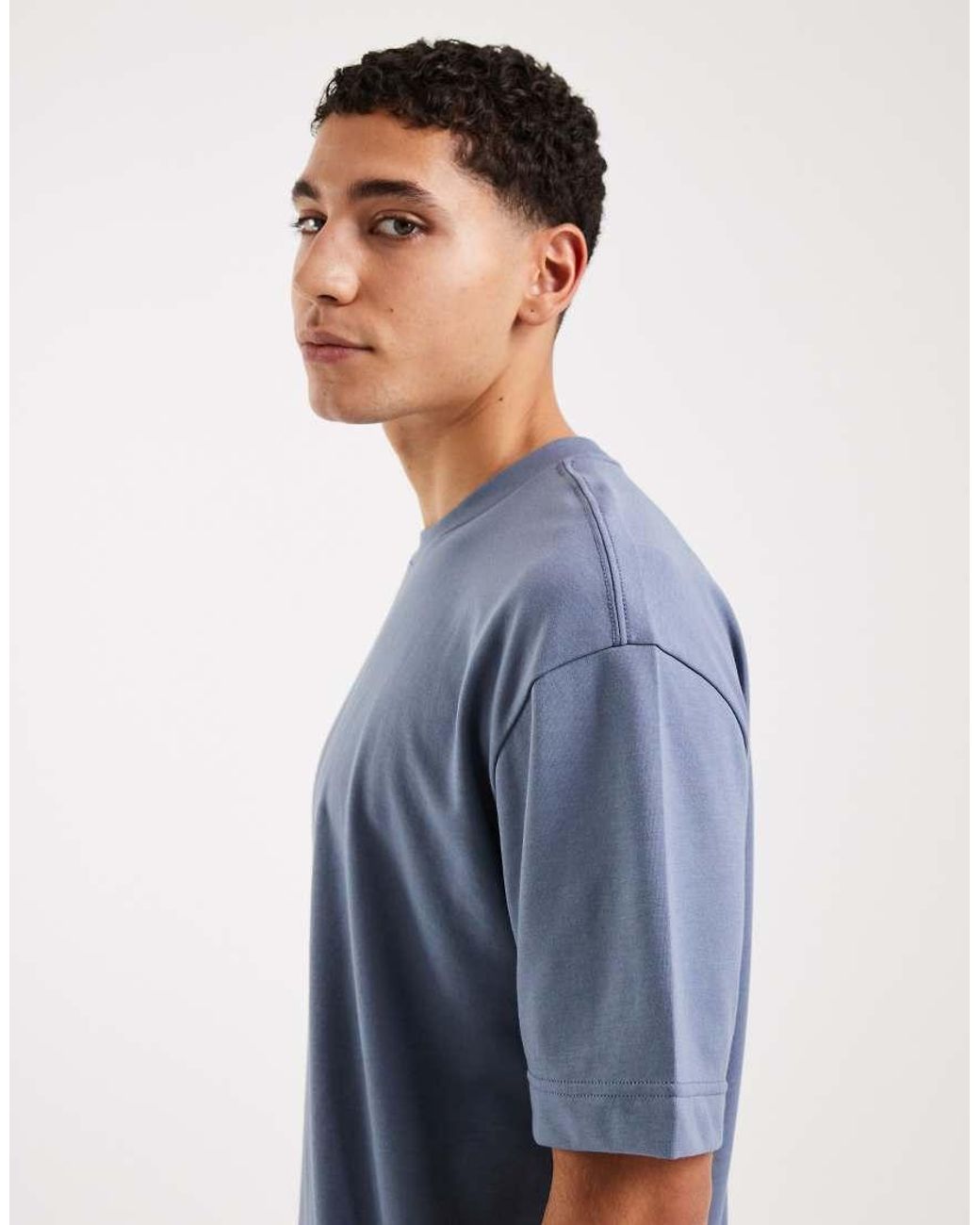 Hollister Blue Cooling Boxy Oversized T-shirt for men