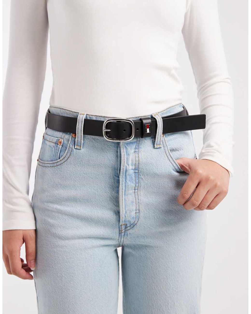Tommy Hilfiger Blue Oval Buckle Belt
