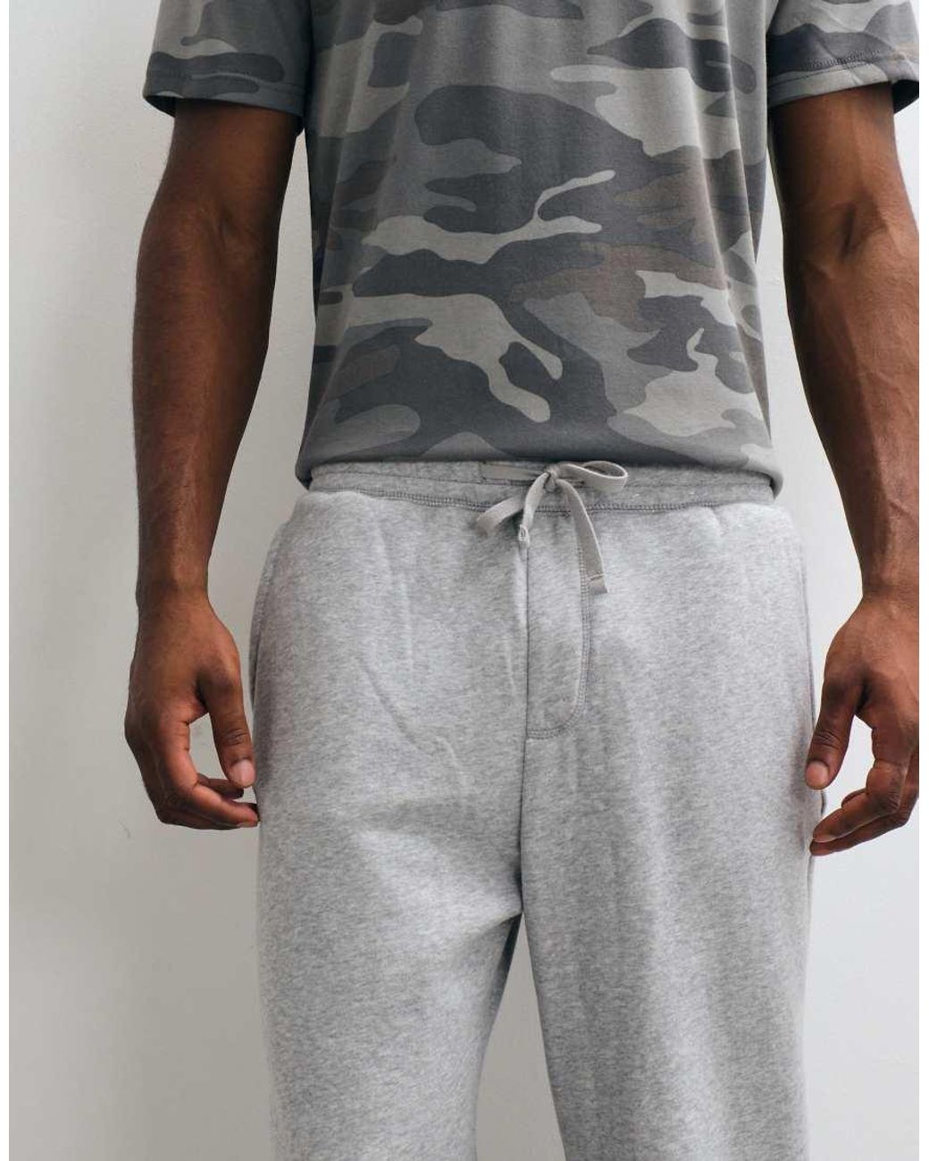 Hollister Gray Essential Logo Open Cuff jogger for men