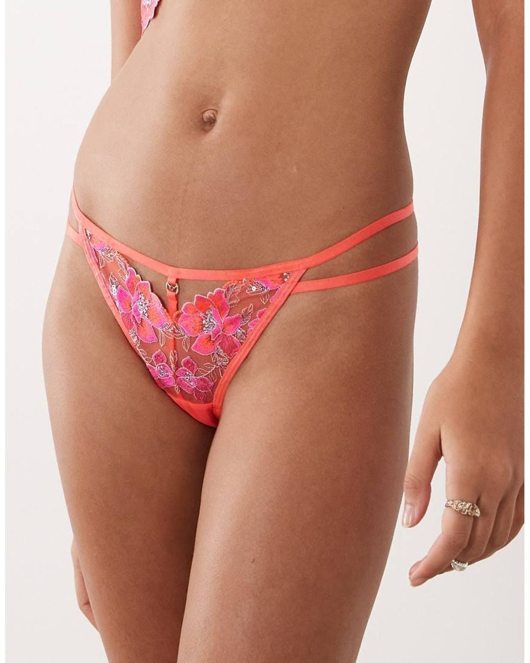 Ann Summers Red Glistening Thong