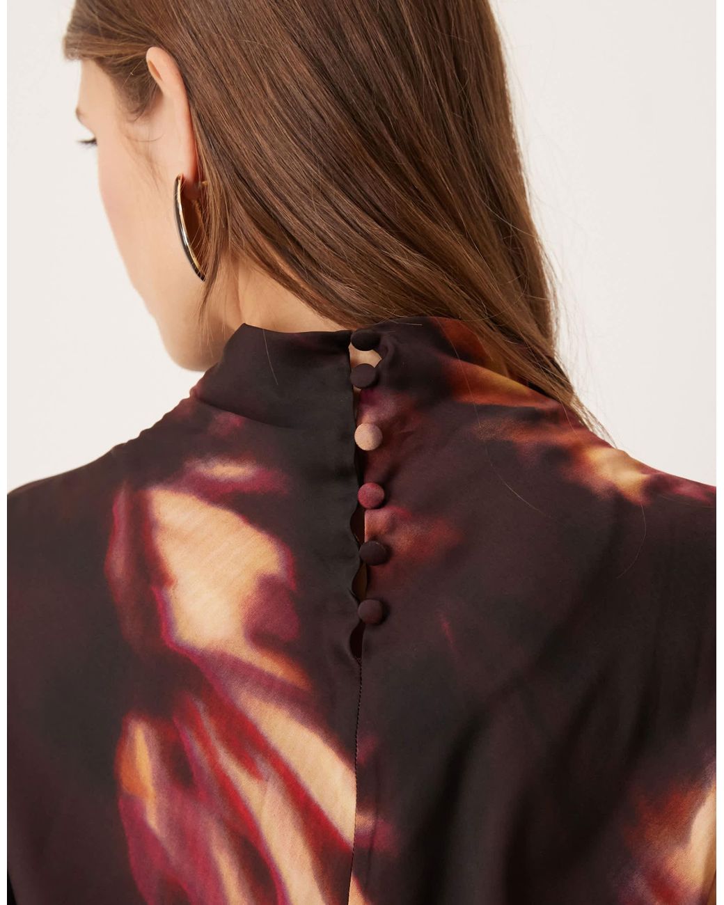 Mango Red Long Sleeve Blouse