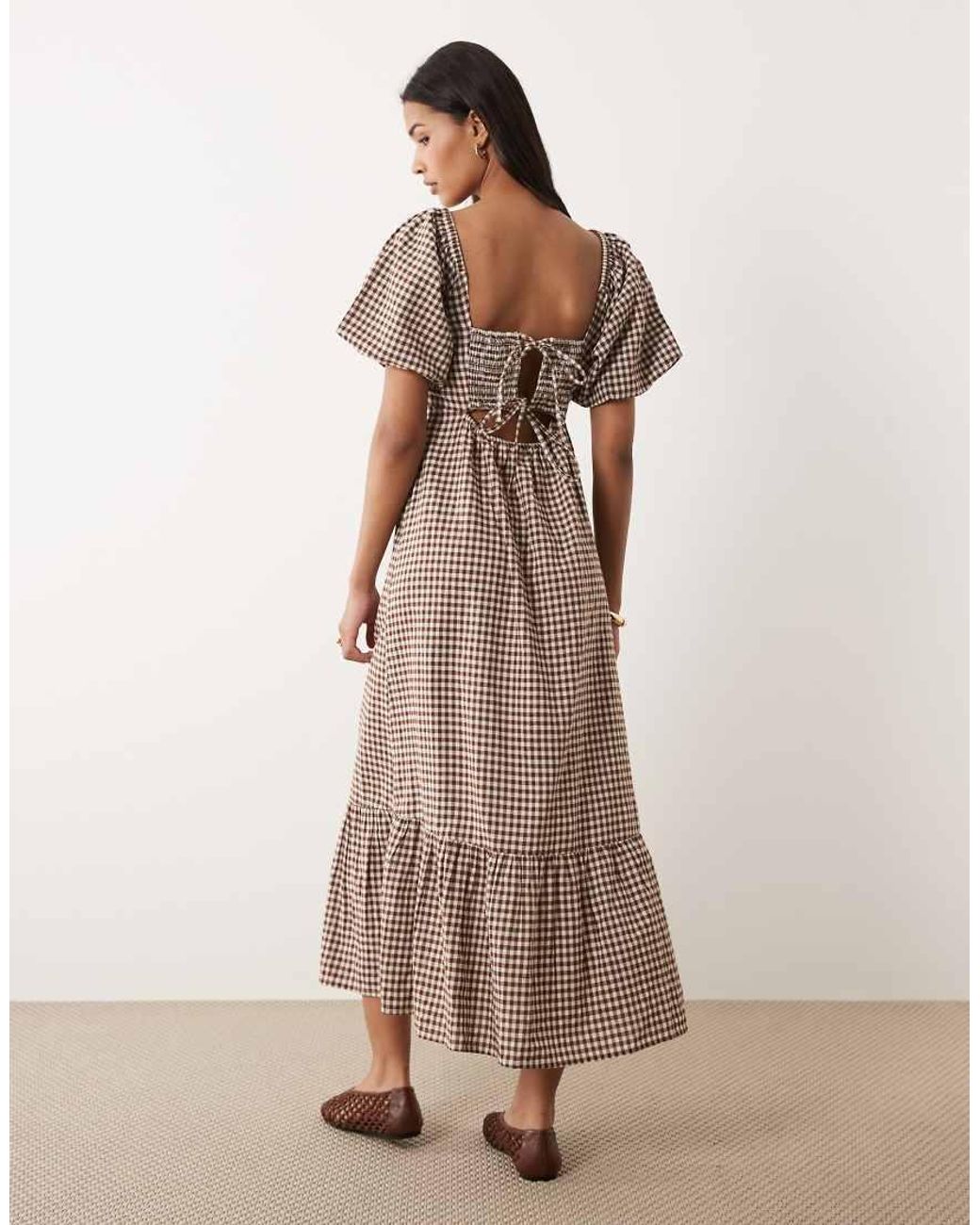 Wednesday's Girl Natural Wednesdays Girl Scoop Neck Midaxi Dress
