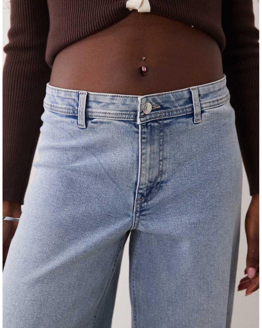 Jdy Blue Vanessa Wide Leg Jeans