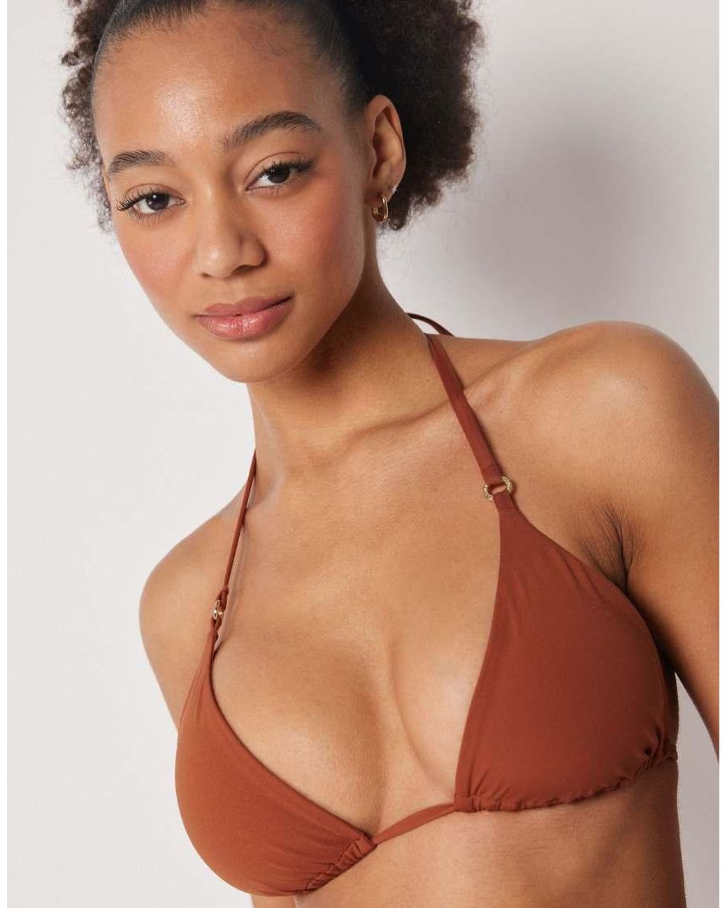 Calzedonia Orange Premium Fit Triangle Bikini Top