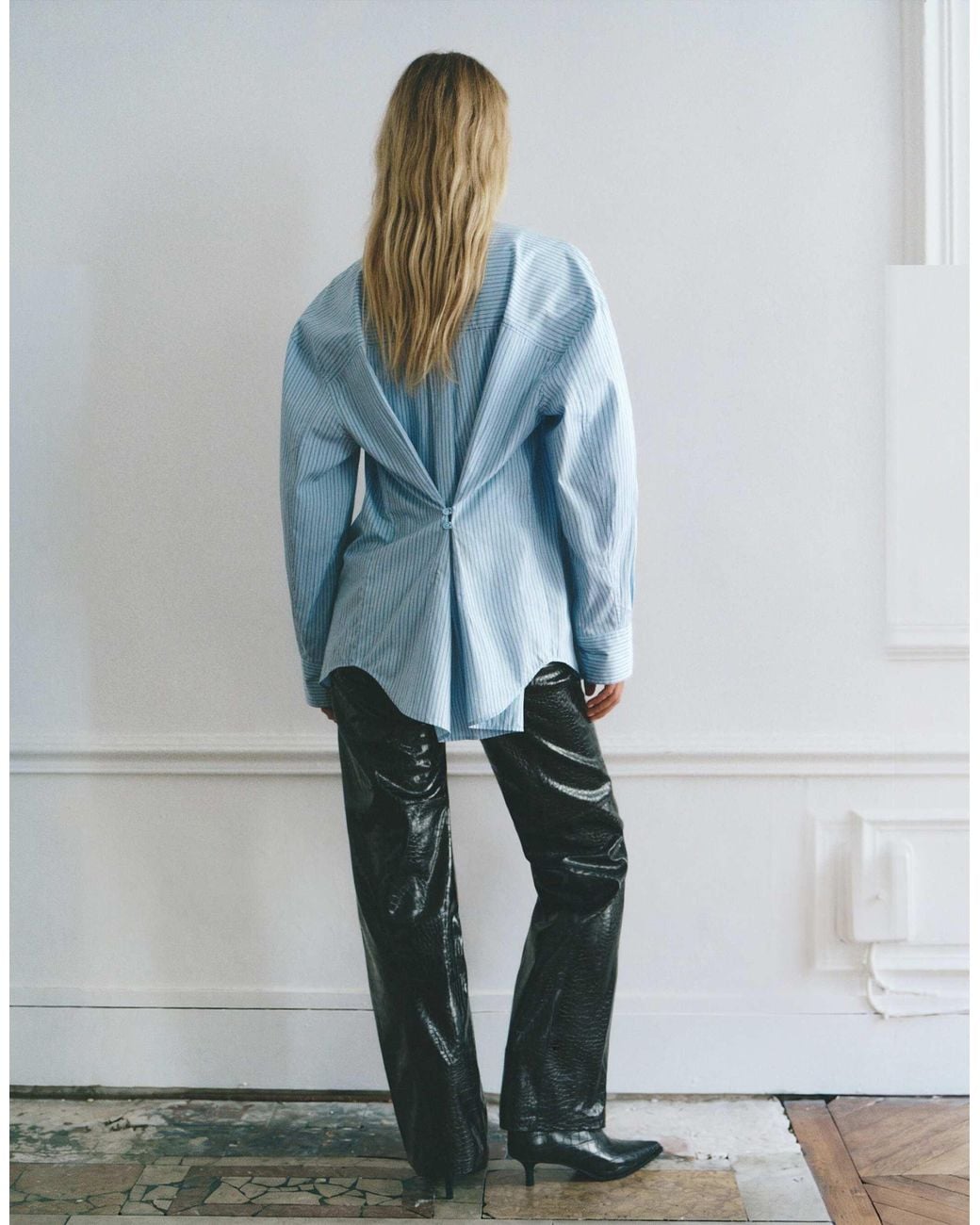 Pull&Bear Blue Gestreiftes hemd