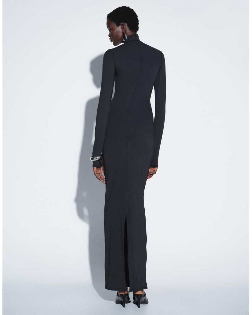 ASOS Blue Ttya Long Sleeved Maxi Jersey Dress