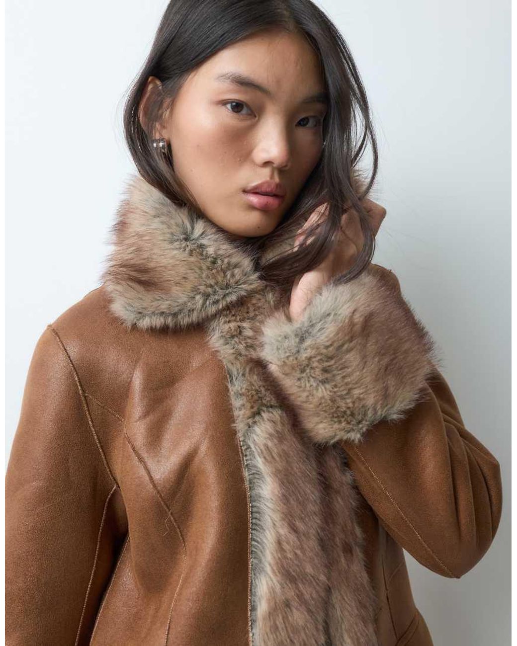 Urbancode Brown Faux Shearling Penny Lane Coat