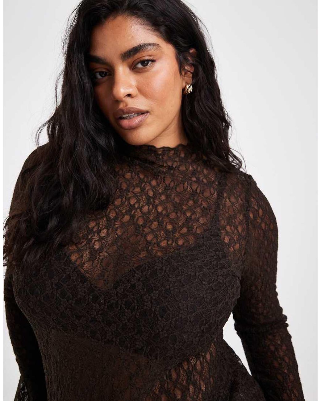 Vero Moda Black Bell Sleeve Lace Top