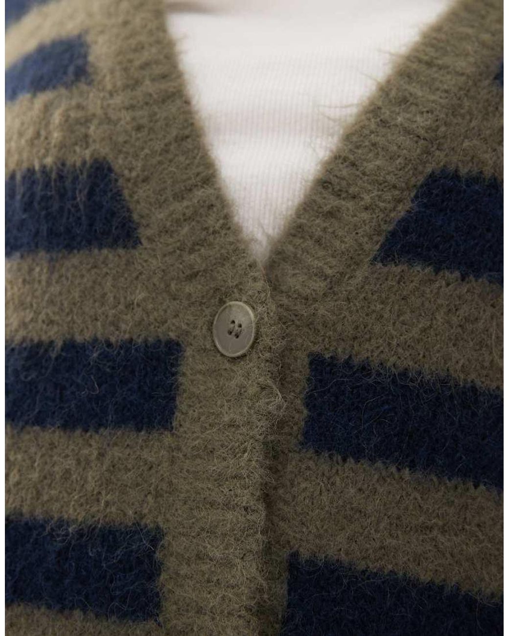 Monki Green Oversized Knit Cardigan