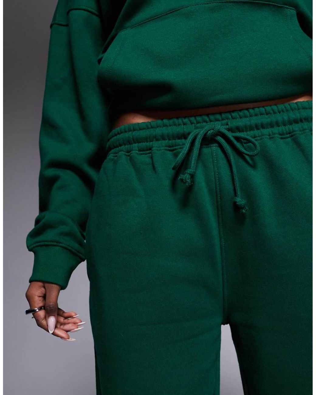 Kaiia Green Exclusive Cotton Rich Wide Leg Joggers Co-Ord