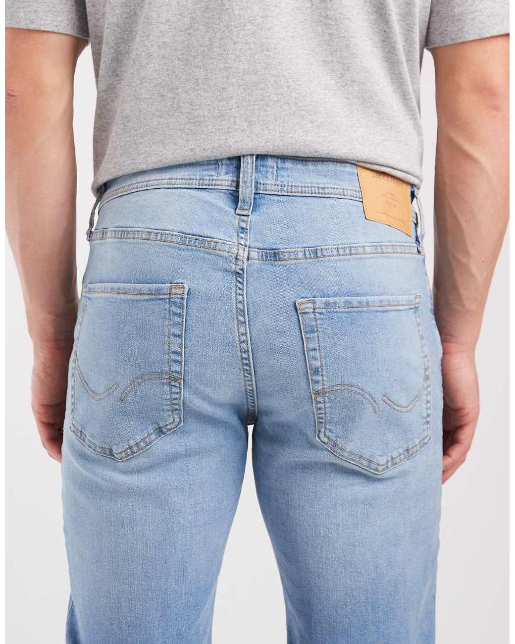 Jack & Jones White Clark Regular Fit Jeans for men