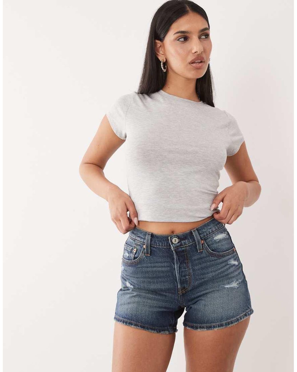 Levi's Blue 501 Hourglass Denim Shorts